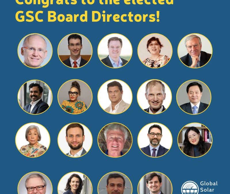 CADER fue reelegida para formar parte de la nueva Junta Directiva del Global Solar Council
