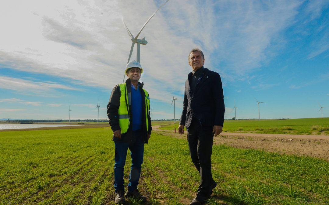 El presidente Macri inauguró un parque eólico en Bahía Blanca